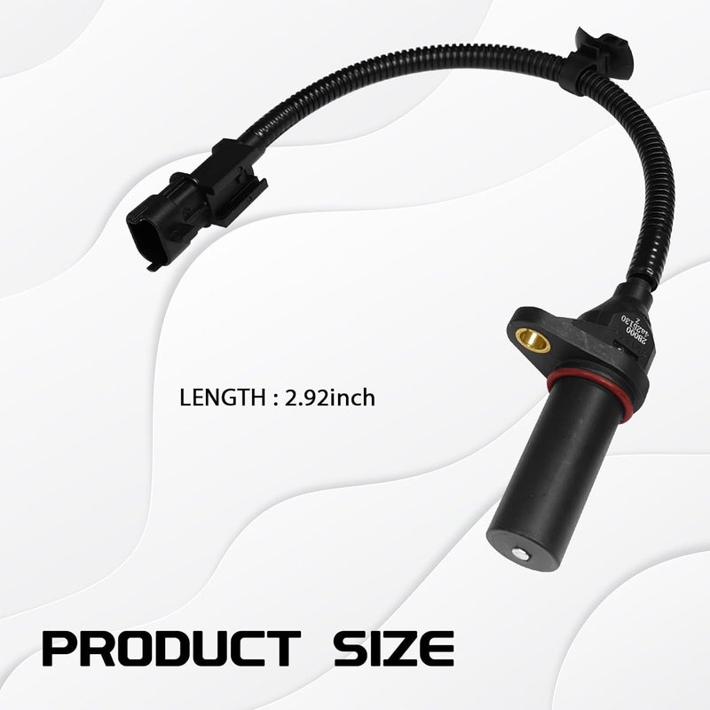 Hirificing Crankshaft Position Sensor Engine Crankshaft Sensor OEM#39180-2B000 391802B000 SU13885, Crank Position Sensor Compatible with Hyundai Modern Kia Tucson Accent Rio Soul Dodge(Black) - Image 2